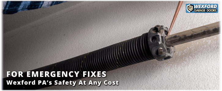 Broken Garage Door Spring Wexford PA